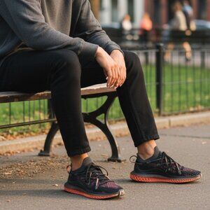 Adidas 4D Fusio Primeknit Black/Orange Pink FZ2414 RARE Colorway Mens Sz US 7